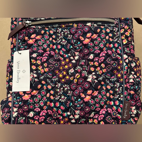 Vera Bradley Quilted Floral Backpack Garden Snail
